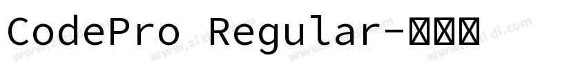 CodePro Regular字体转换